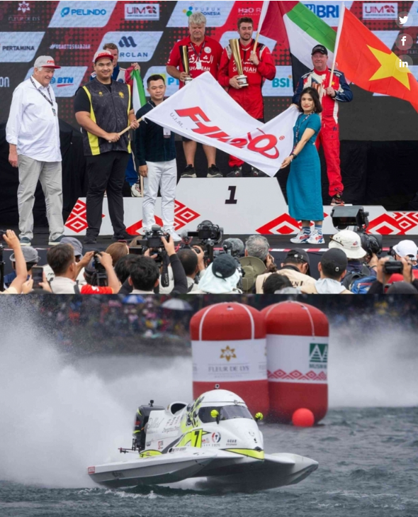 Spektakuler! Debutan Rusty Wyatt Juara I Grandprix F1H2O Danau Toba 2024