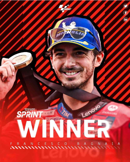 Francesco Bagnaia Juara Sprint Race MotoGP Barcelona, Perebutan Juara Dunia Berlangsung Hingga Akhir